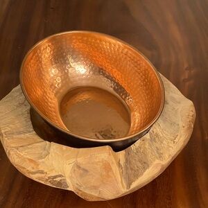Global Bazaar Copper Finish Decorative Bowl Made in India